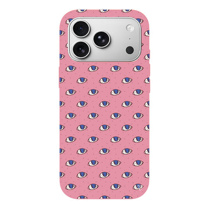 Eyes On You Lansman Model İçi Kadife Silikon Telefon Kılıfı