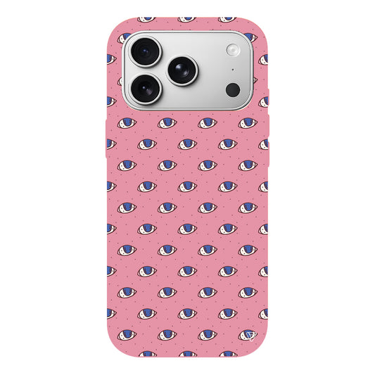 Eyes On You Lansman Model İçi Kadife Silikon Telefon Kılıfı