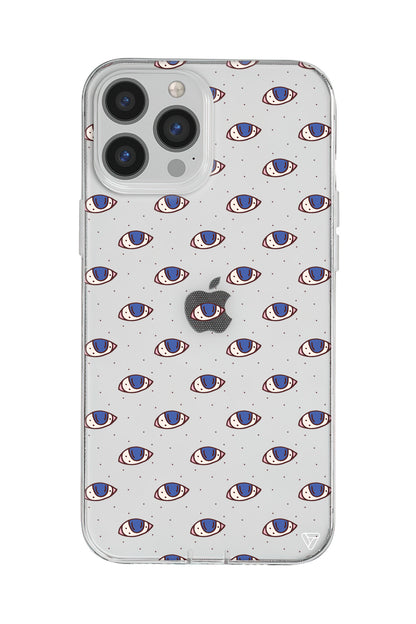 Eyes On You Lansman Model İçi Kadife Silikon Telefon Kılıfı