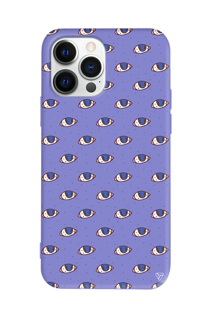 Eyes On You Lansman Model İçi Kadife Silikon Telefon Kılıfı