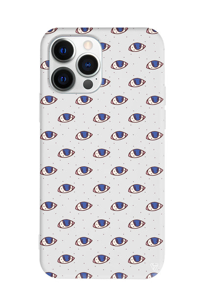 Eyes On You Lansman Model İçi Kadife Silikon Telefon Kılıfı