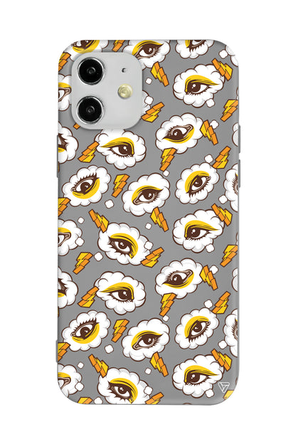 Carpici Gozler Lansman Model İçi Kadife Silikon Telefon Kılıfı