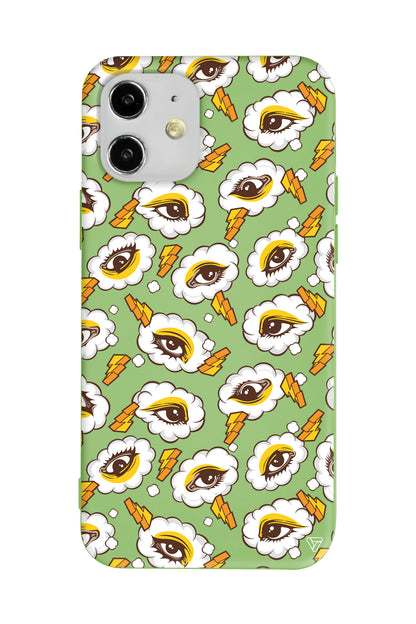 Carpici Gozler Lansman Model İçi Kadife Silikon Telefon Kılıfı