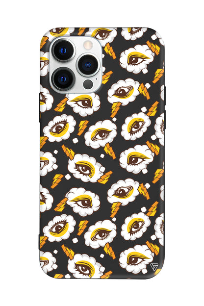 Carpici Gozler Lansman Model İçi Kadife Silikon Telefon Kılıfı