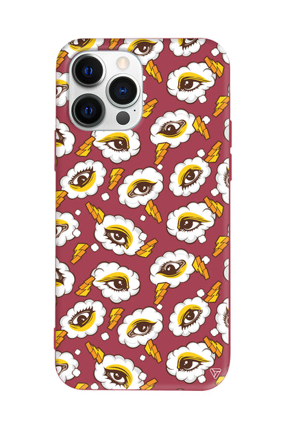 Carpici Gozler Lansman Model İçi Kadife Silikon Telefon Kılıfı