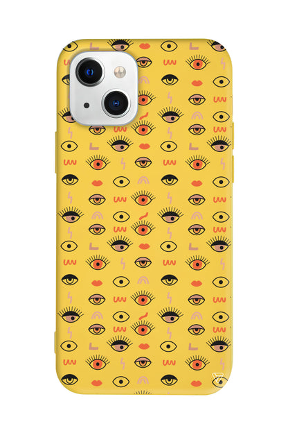 Duragan Gozler Lansman Model İçi Kadife Silikon Telefon Kılıfı