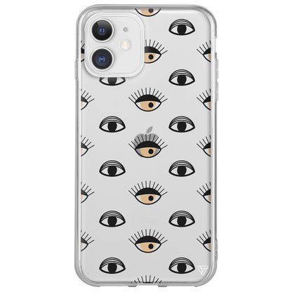 Krema Goz Lansman Model İçi Kadife Silikon Telefon Kılıfı