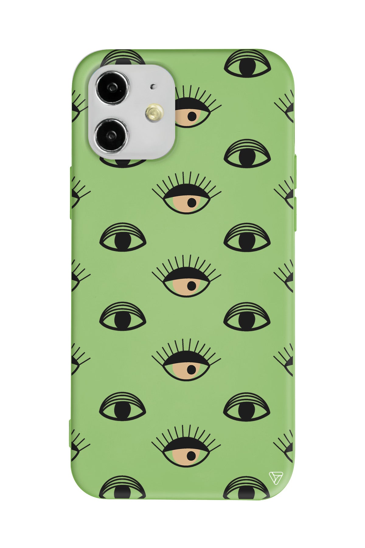 Krema Goz Lansman Model İçi Kadife Silikon Telefon Kılıfı