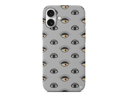 Krema Goz Lansman Model İçi Kadife Silikon Telefon Kılıfı