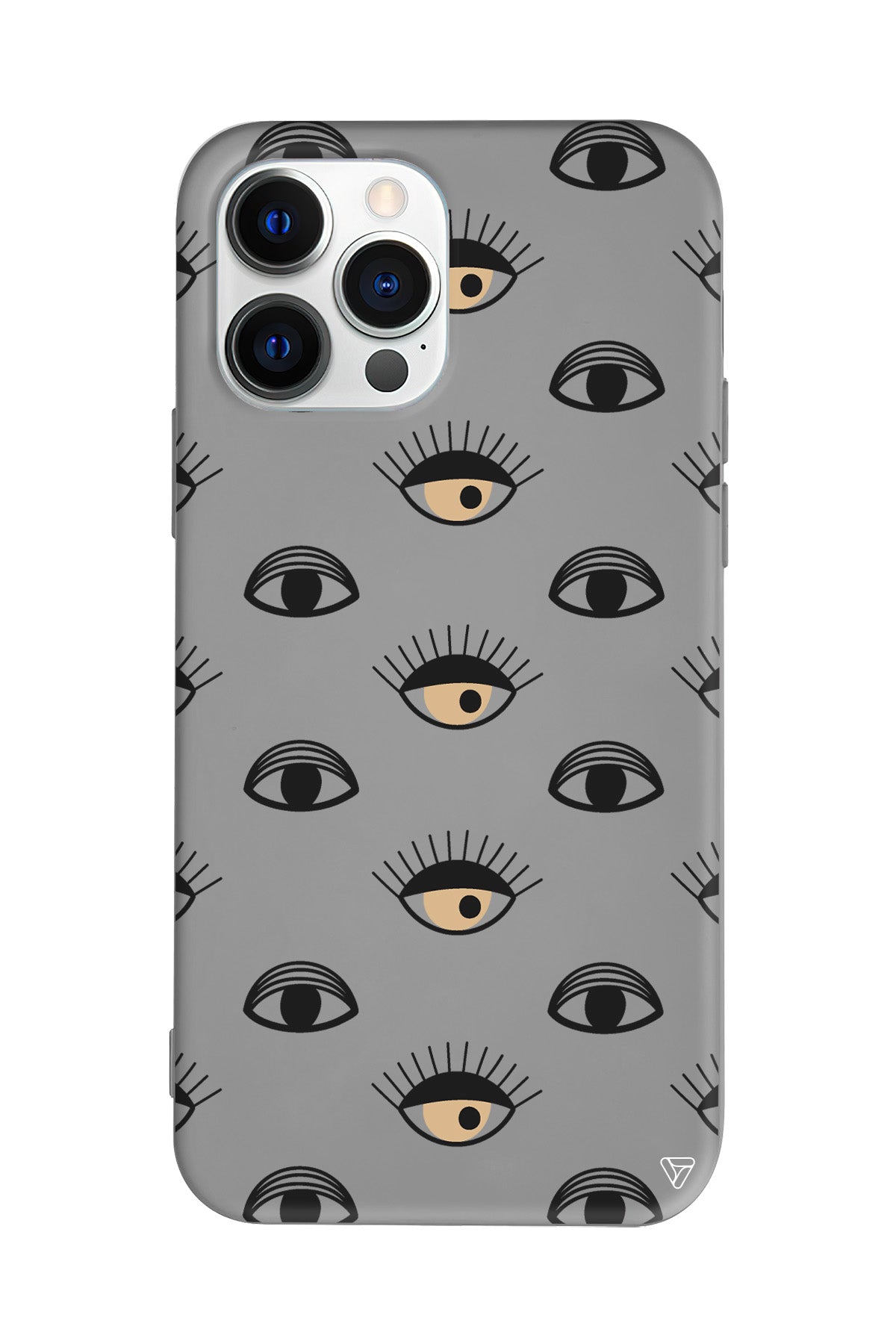 Krema Goz Lansman Model İçi Kadife Silikon Telefon Kılıfı