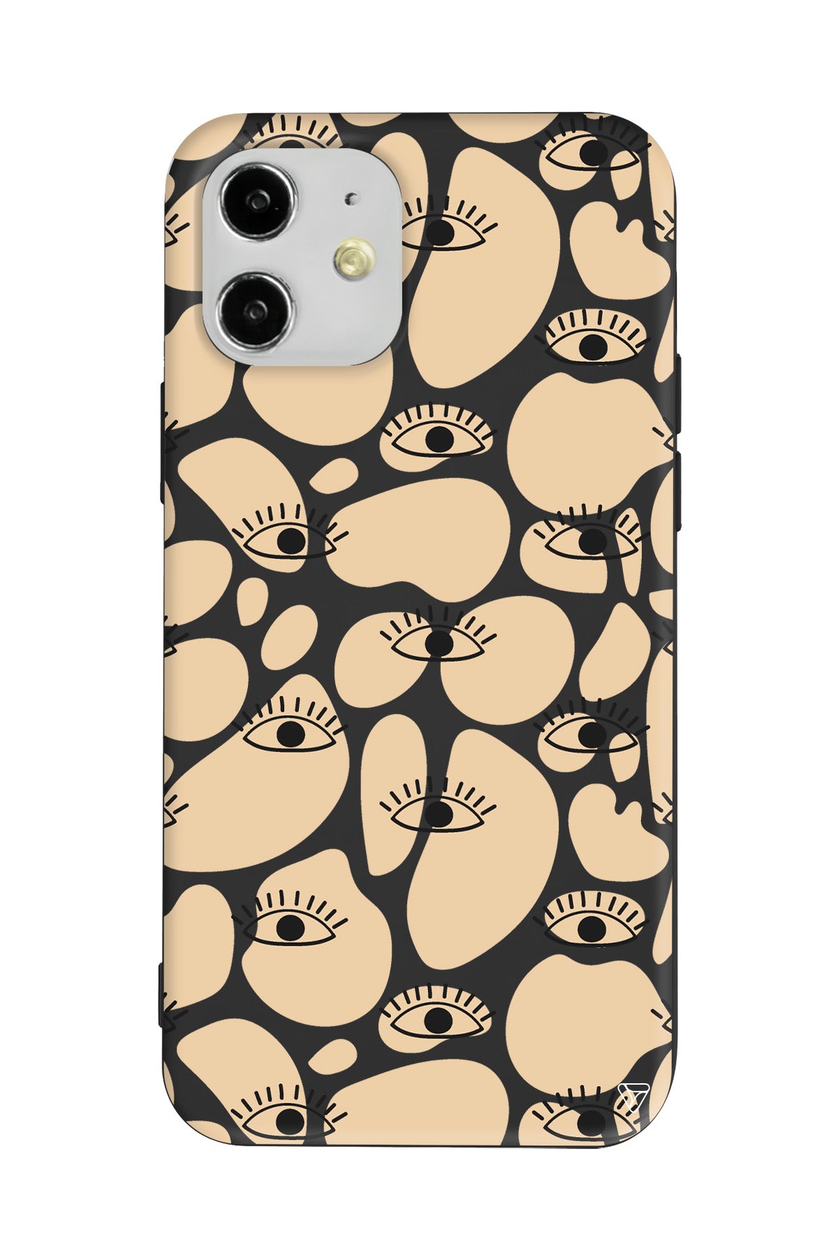 Krema Goz 2 Lansman Model İçi Kadife Silikon Telefon Kılıfı