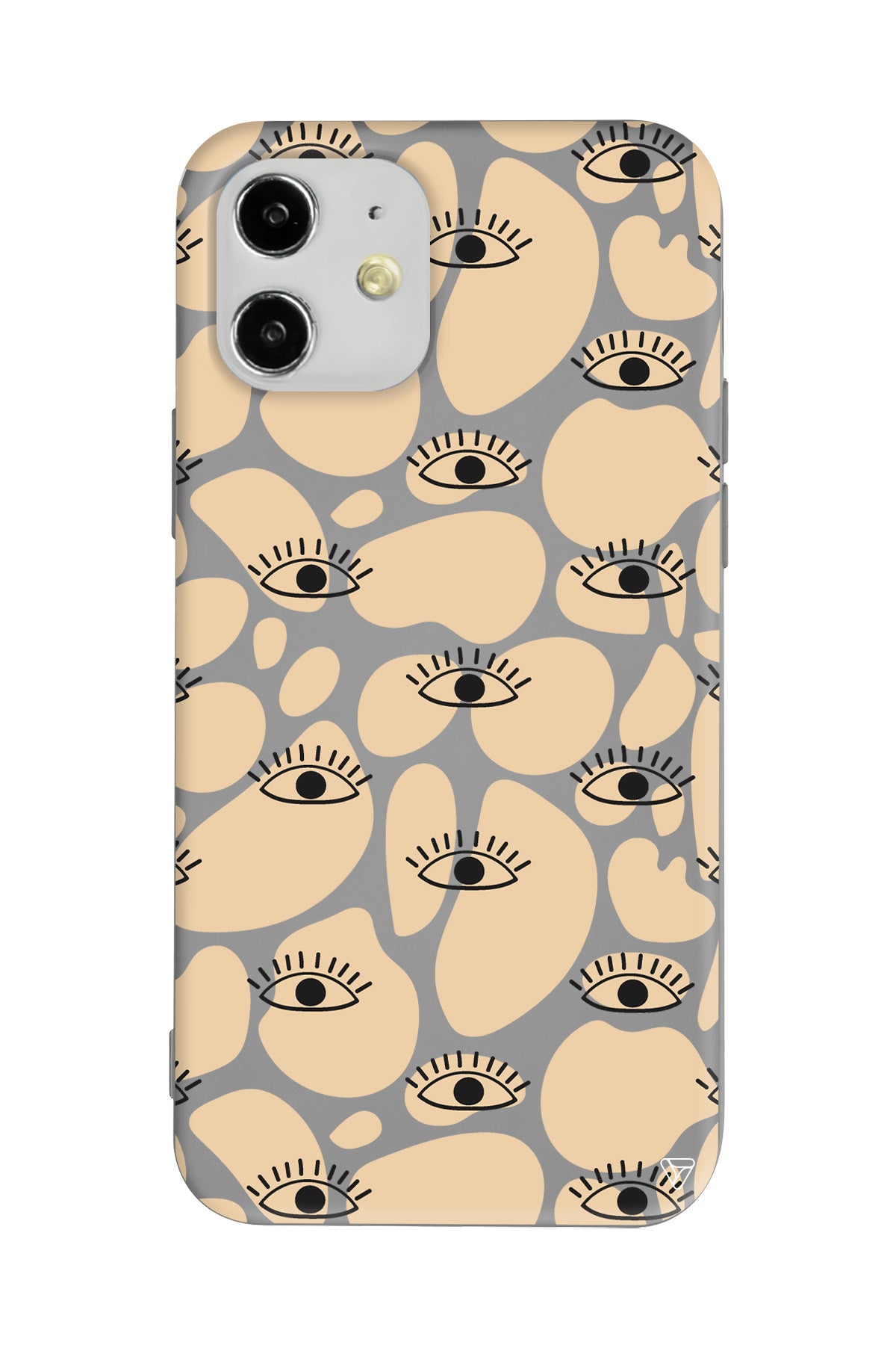 Krema Goz 2 Lansman Model İçi Kadife Silikon Telefon Kılıfı