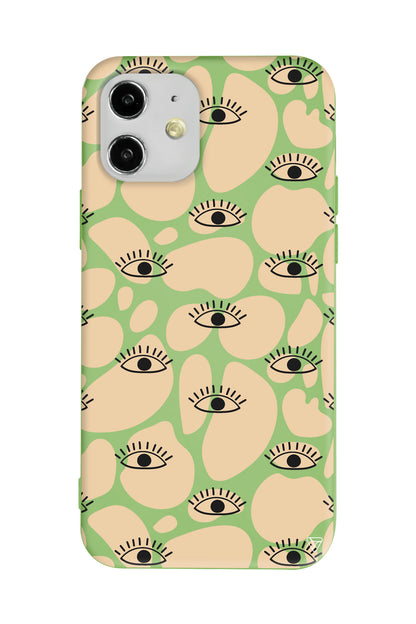 Krema Goz 2 Lansman Model İçi Kadife Silikon Telefon Kılıfı