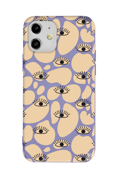 Krema Goz 2 Lansman Model İçi Kadife Silikon Telefon Kılıfı