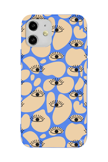 Krema Goz 2 Lansman Model İçi Kadife Silikon Telefon Kılıfı