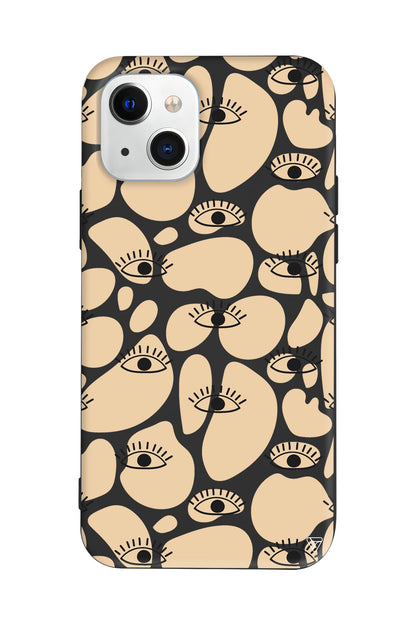 Krema Goz 2 Lansman Model İçi Kadife Silikon Telefon Kılıfı