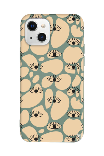 Krema Goz 2 Lansman Model İçi Kadife Silikon Telefon Kılıfı