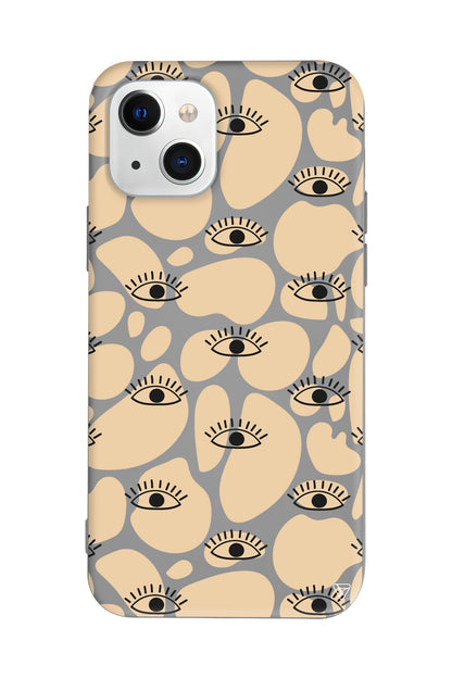 Krema Goz 2 Lansman Model İçi Kadife Silikon Telefon Kılıfı – Plus Serisine Özel