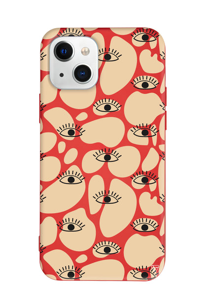 Krema Goz 2 Lansman Model İçi Kadife Silikon Telefon Kılıfı – Plus Serisine Özel