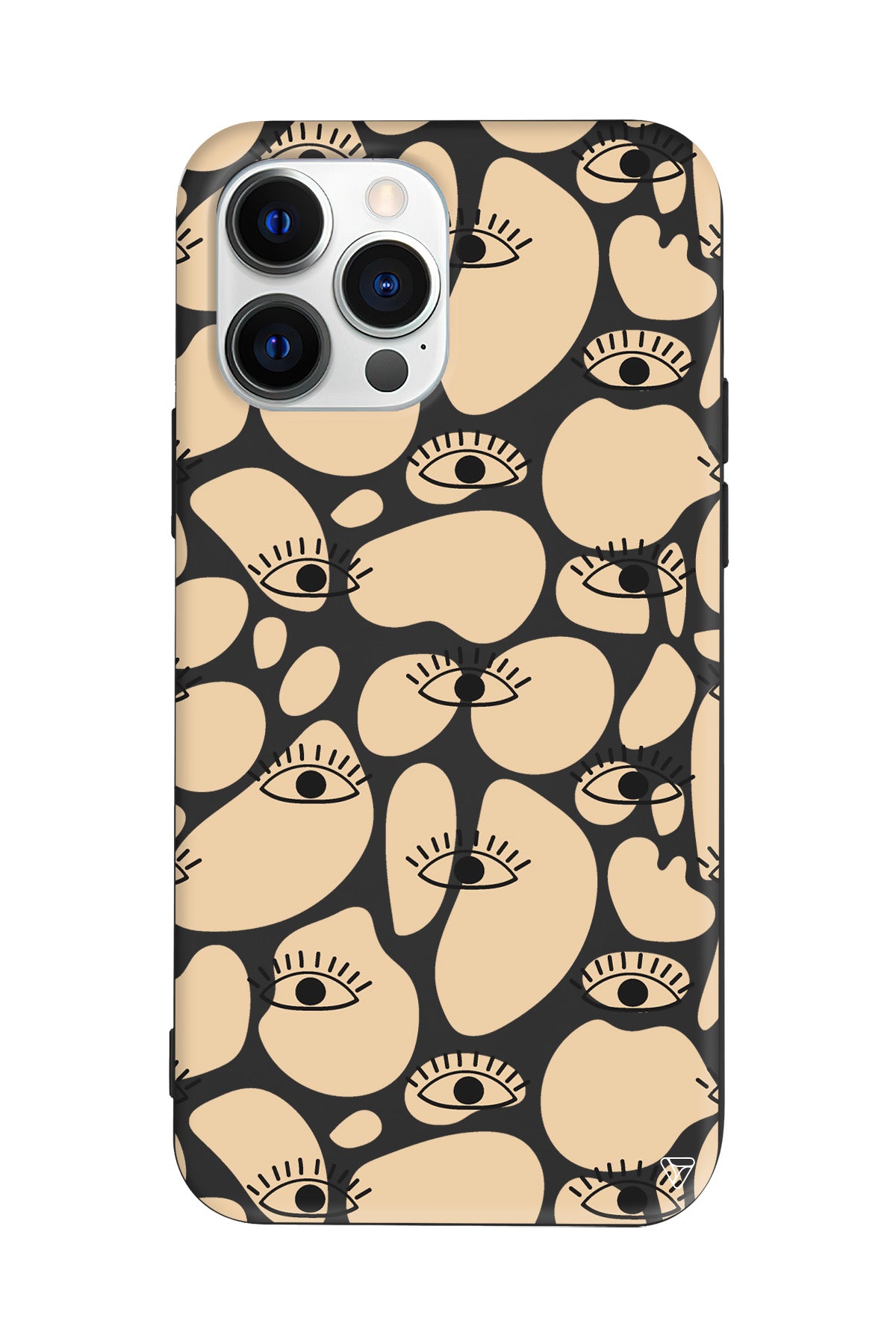 Krema Goz 2 Lansman Model İçi Kadife Silikon Telefon Kılıfı