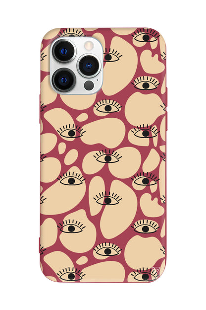 Krema Goz 2 Lansman Model İçi Kadife Silikon Telefon Kılıfı