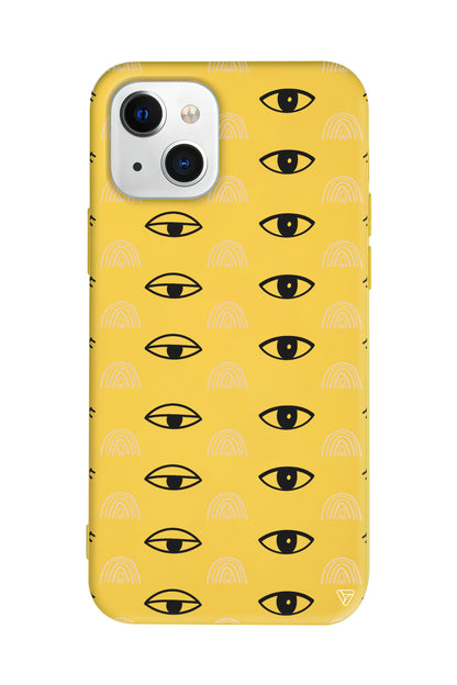 Krema Goz 3 Lansman Model İçi Kadife Silikon Telefon Kılıfı