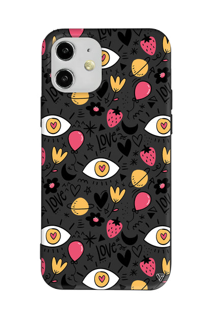 Punk Love Lansman Model İçi Kadife Silikon Telefon Kılıfı