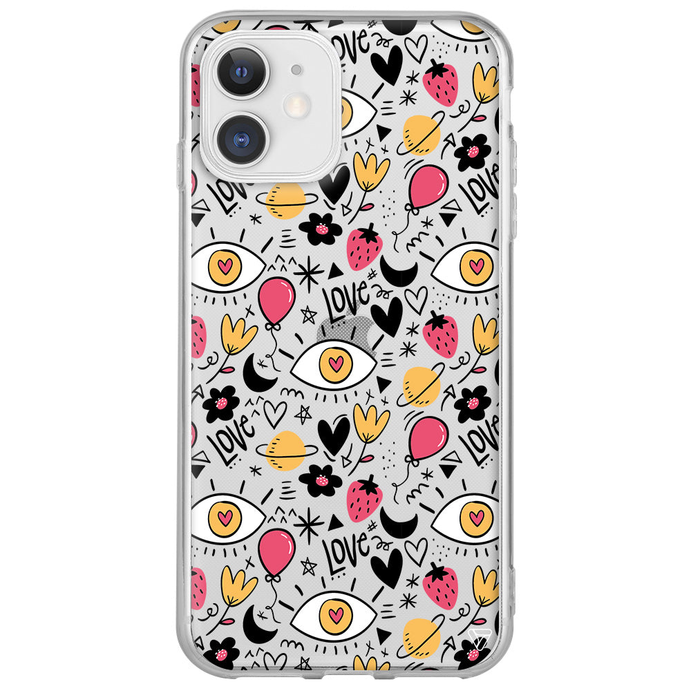 Punk Love Lansman Model İçi Kadife Silikon Telefon Kılıfı