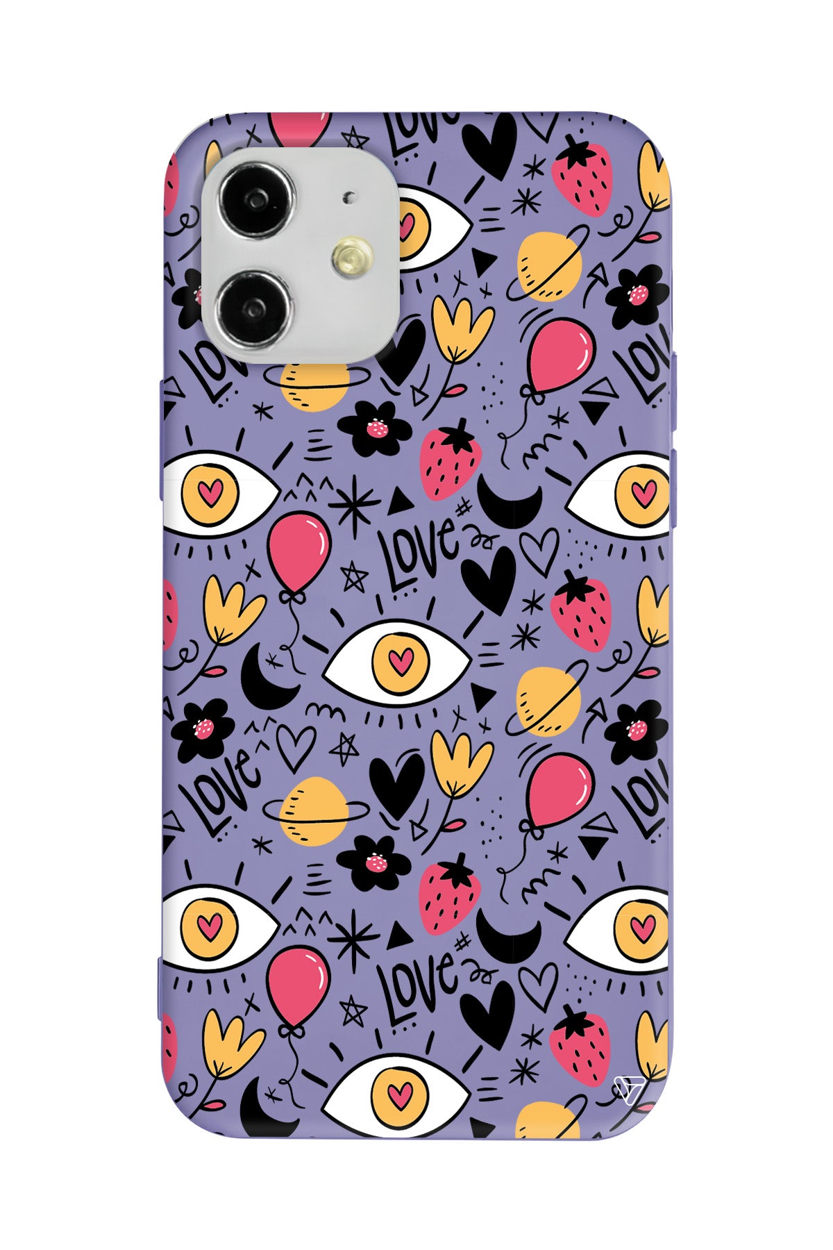 Punk Love Lansman Model İçi Kadife Silikon Telefon Kılıfı