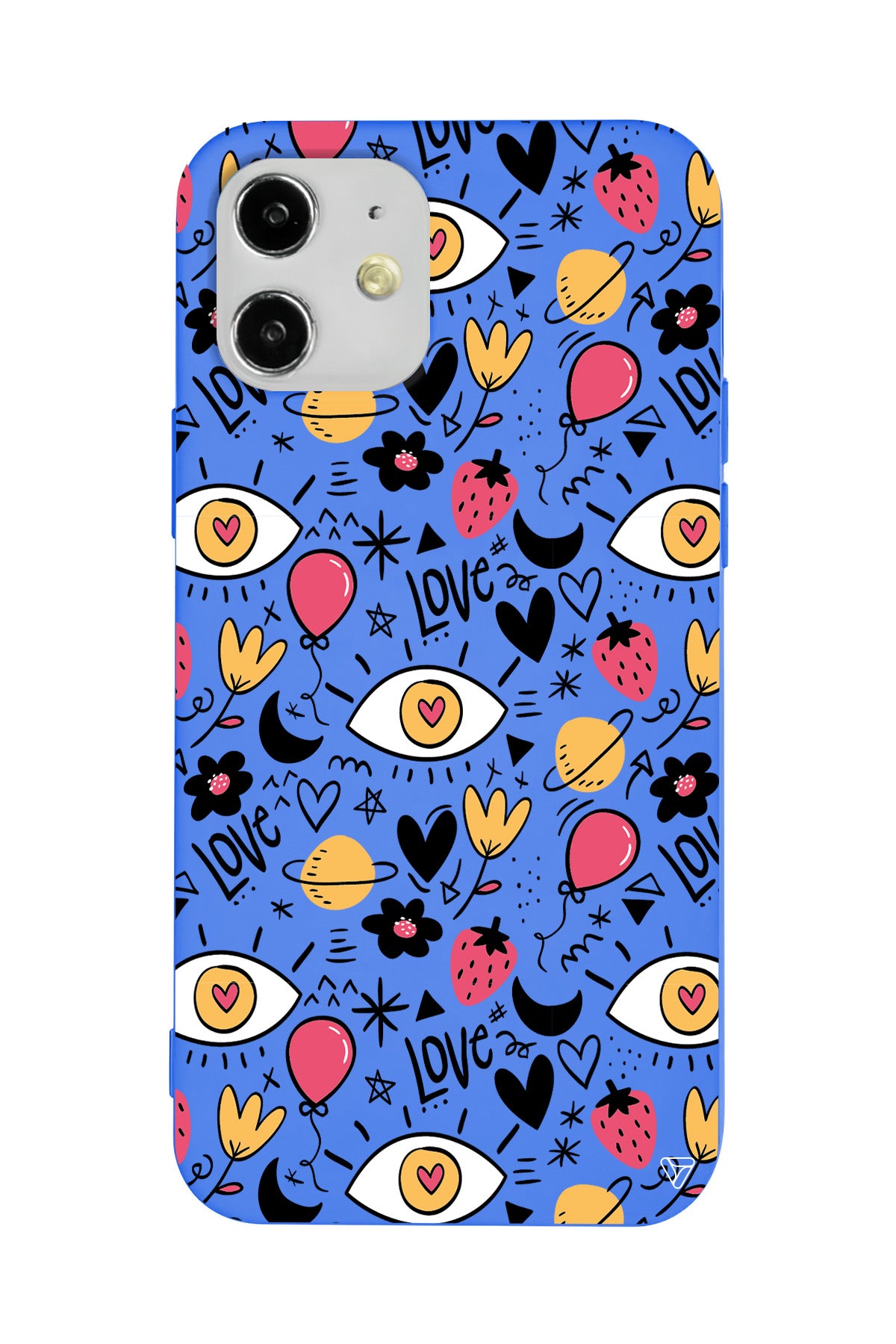 Punk Love Lansman Model İçi Kadife Silikon Telefon Kılıfı