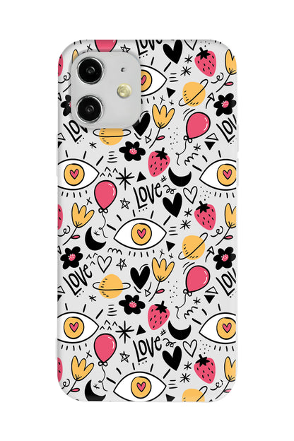 Punk Love Lansman Model İçi Kadife Silikon Telefon Kılıfı