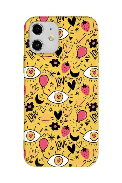 Punk Love Lansman Model İçi Kadife Silikon Telefon Kılıfı