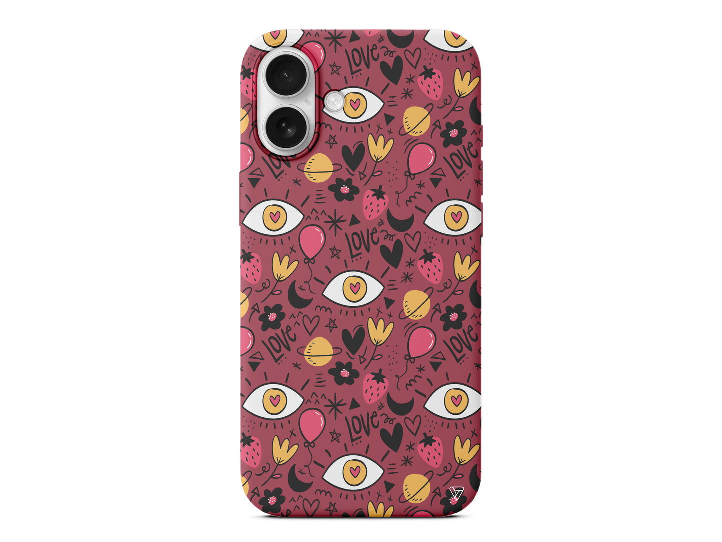 Punk Love Lansman Model İçi Kadife Silikon Telefon Kılıfı