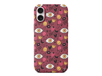 Punk Love Lansman Model İçi Kadife Silikon Telefon Kılıfı