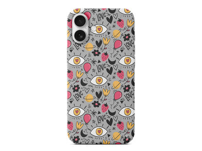 Punk Love Lansman Model İçi Kadife Silikon Telefon Kılıfı