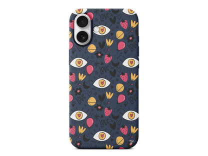 Punk Love Lansman Model İçi Kadife Silikon Telefon Kılıfı