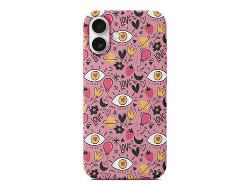 Punk Love Lansman Model İçi Kadife Silikon Telefon Kılıfı – Plus Serisine Özel