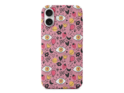 Punk Love Lansman Model İçi Kadife Silikon Telefon Kılıfı