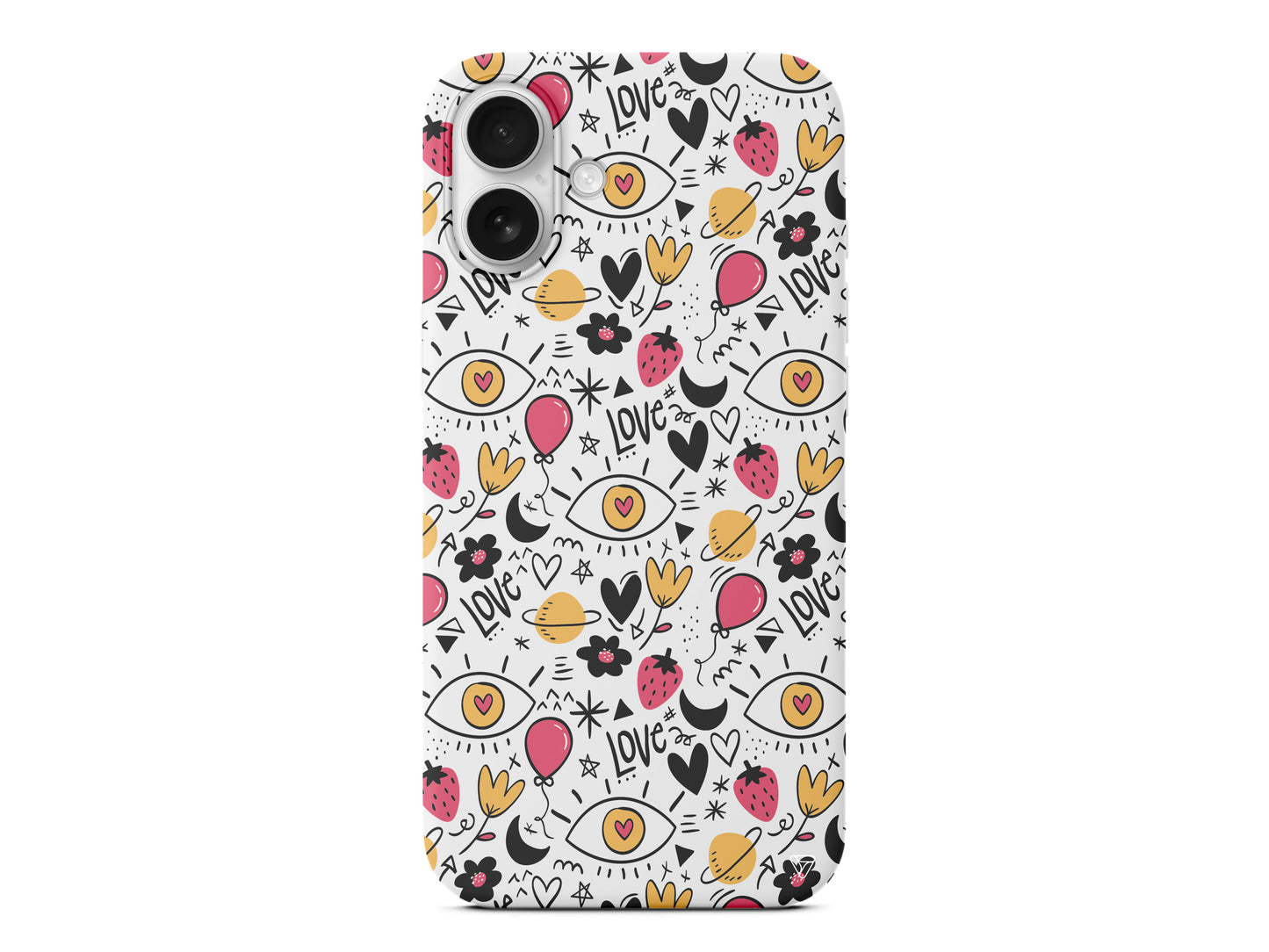 Punk Love Lansman Model İçi Kadife Silikon Telefon Kılıfı