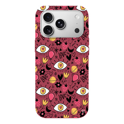 Punk Love Lansman Model İçi Kadife Silikon Telefon Kılıfı