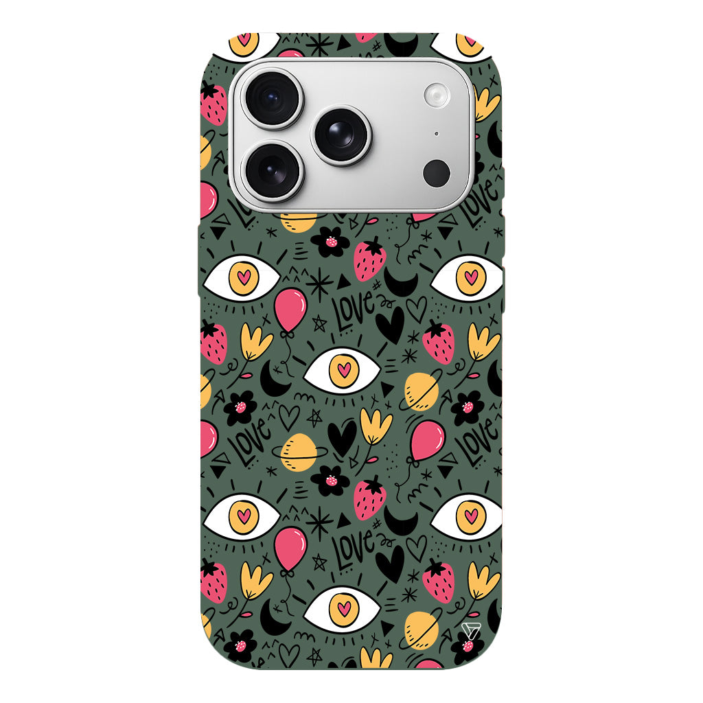 Punk Love Lansman Model İçi Kadife Silikon Telefon Kılıfı