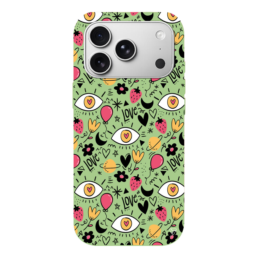 Punk Love Lansman Model İçi Kadife Silikon Telefon Kılıfı