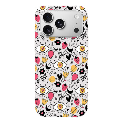 Punk Love Lansman Model İçi Kadife Silikon Telefon Kılıfı