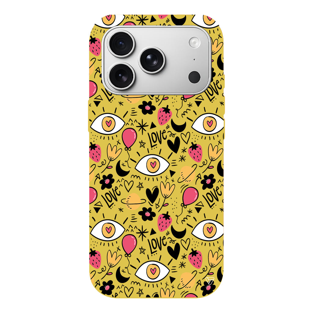 Punk Love Lansman Model İçi Kadife Silikon Telefon Kılıfı