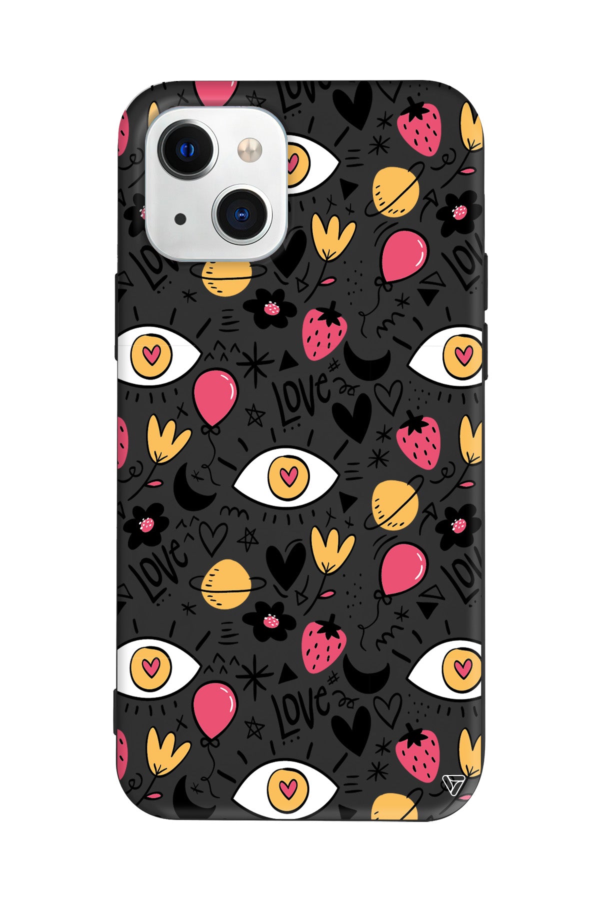 Punk Love Lansman Model İçi Kadife Silikon Telefon Kılıfı