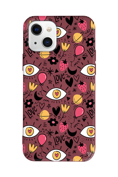 Punk Love Lansman Model İçi Kadife Silikon Telefon Kılıfı – Plus Serisine Özel