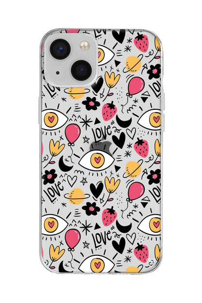 Punk Love Lansman Model İçi Kadife Silikon Telefon Kılıfı