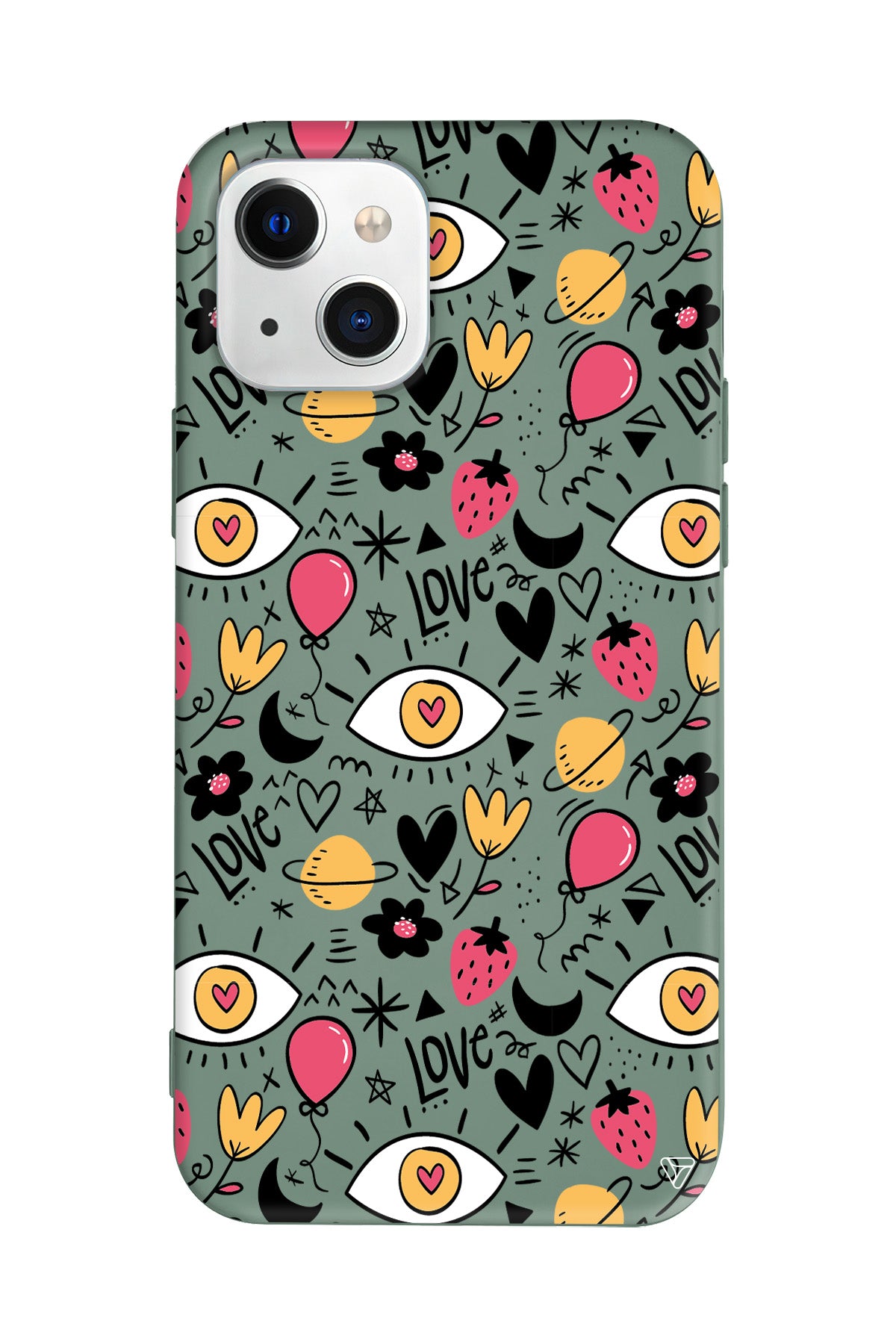 Punk Love Lansman Model İçi Kadife Silikon Telefon Kılıfı