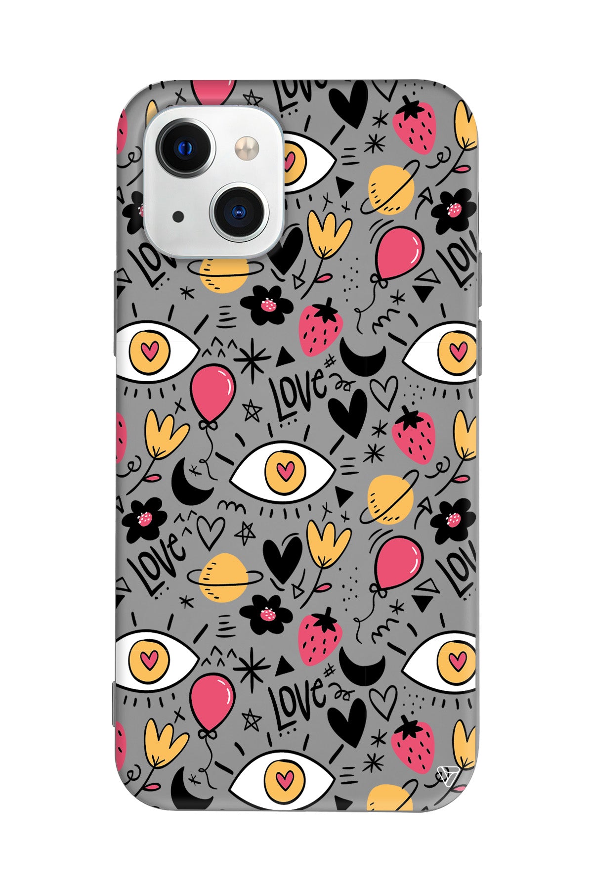 Punk Love Lansman Model İçi Kadife Silikon Telefon Kılıfı