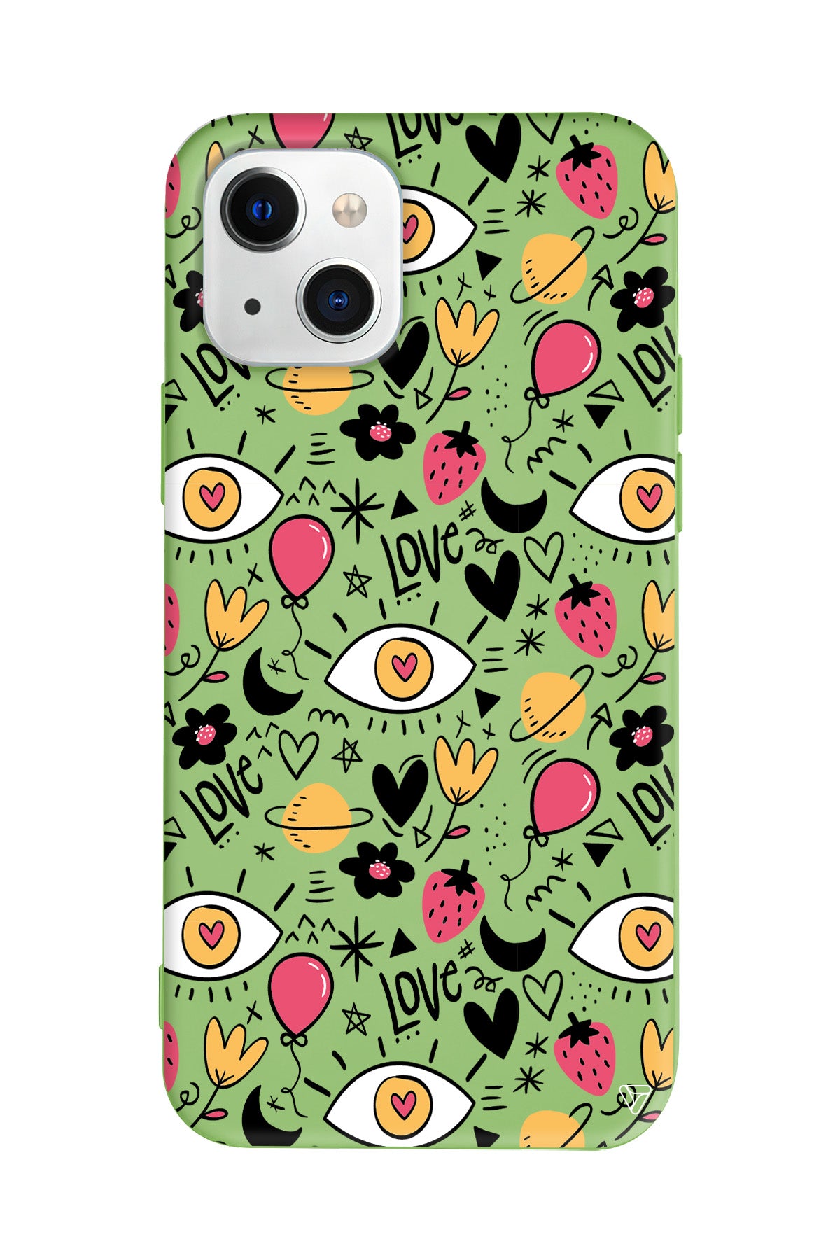 Punk Love Lansman Model İçi Kadife Silikon Telefon Kılıfı